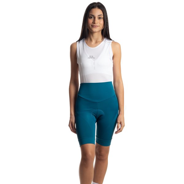 レディースウェア marmi Bermuda Feminina Marcio May Comfort Cós Alto Petroleo - Gel