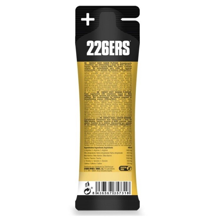 Kit com 4 Sachês Energy Shot Xtreme 226ERS com Cafeína - Energia