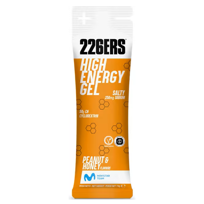 226ERS High Energy Salty Gel 76g – Sabor Amendoim e Mel com 250mg
