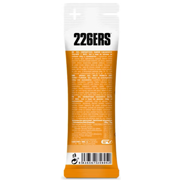 226ERS High Energy Salty Gel 76g – Sabor Amendoim e Mel com 250mg