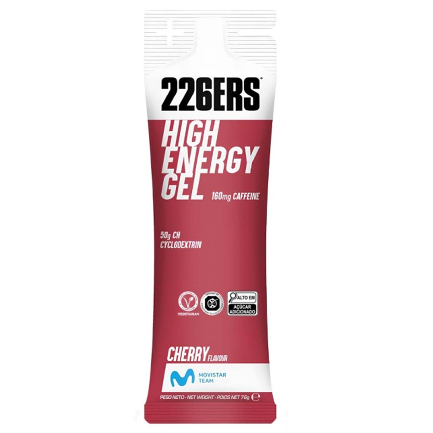 226ERS High Energy Gel Cereja com Cafeína – Energia e Foco para
