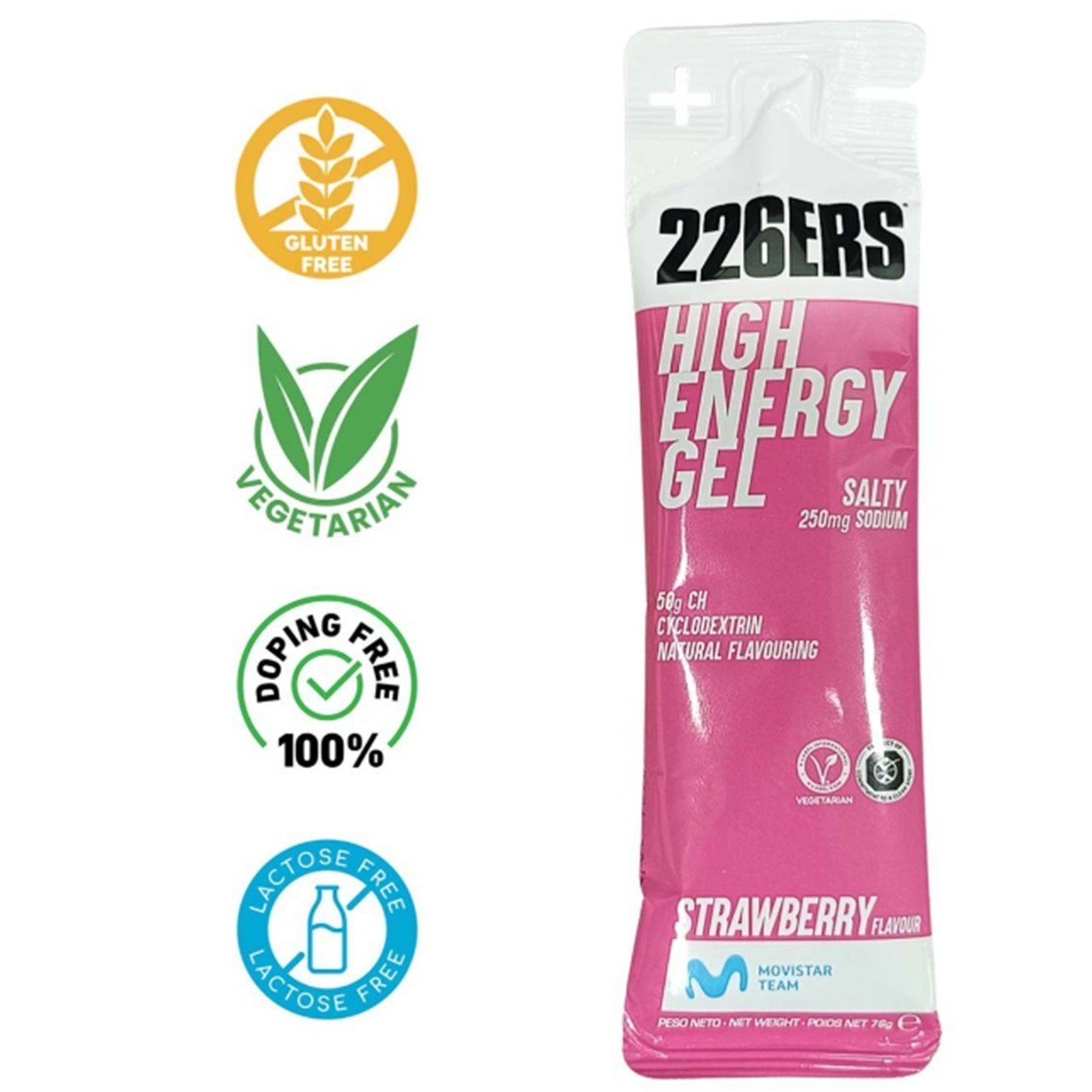 226ERS High Energy Gel Morango Salgado – Energia e Reposição de