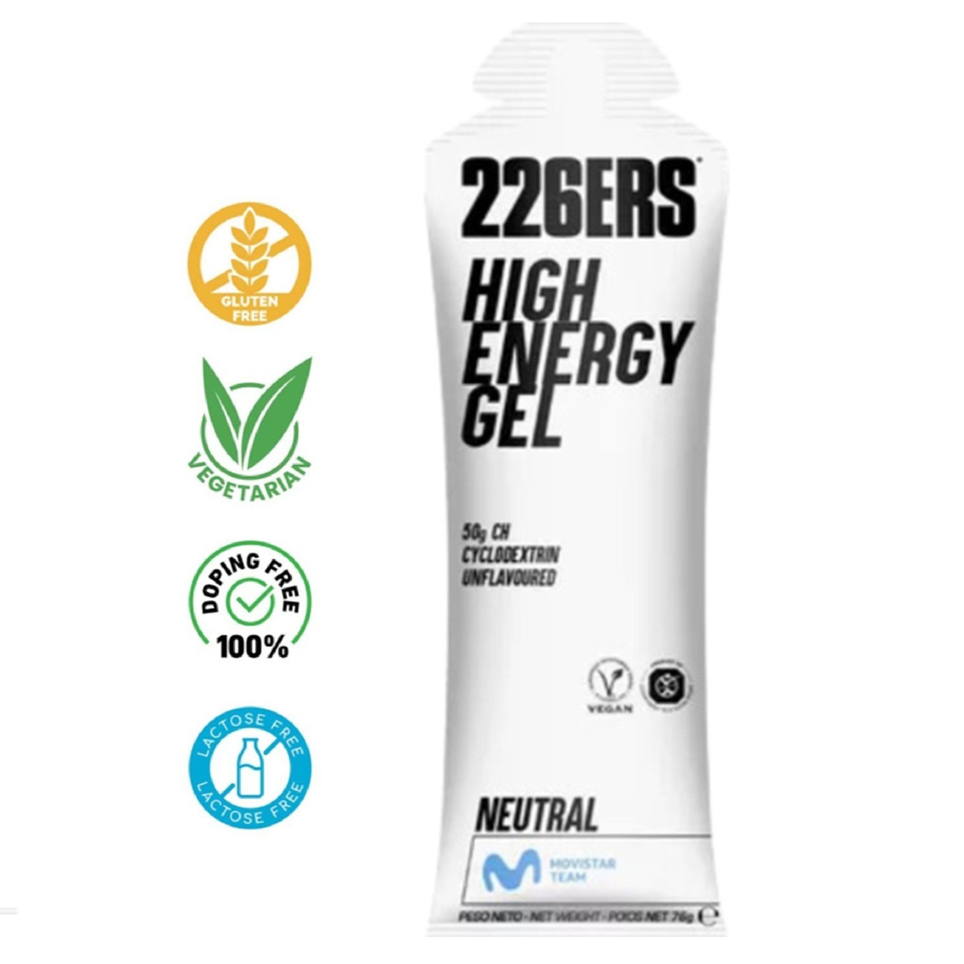 Kit com 10 Sachês Gel 226Ers High Energy - Sabor Neutro