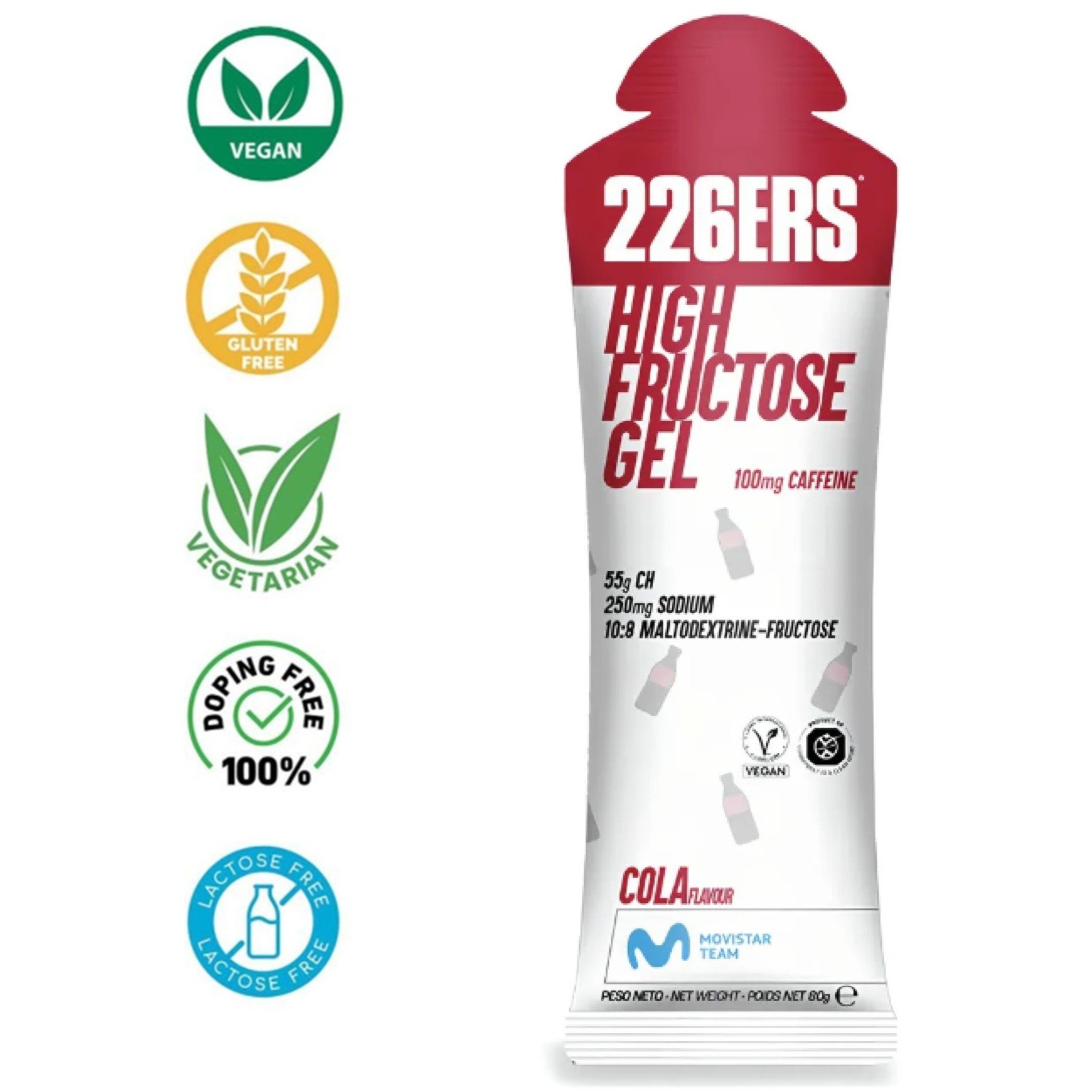 Gel de Carboidrato Gel 226ERS High Fructose 80 Gramas - Sabor Cola