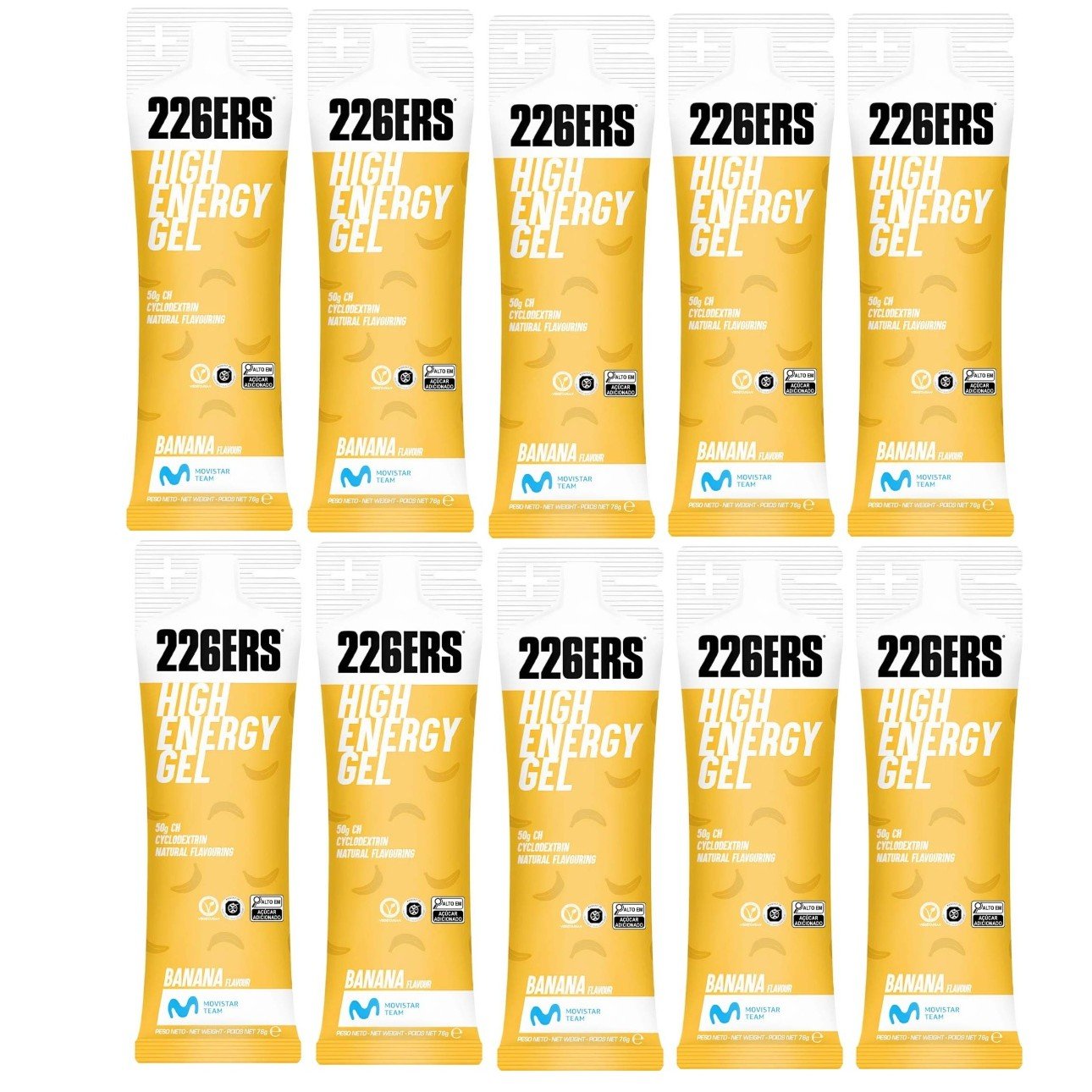 E. ENERGY WASH PACK 2個セット Kit com 10 Sachês 226ERS High Energy Gel Banana – Energia Gradual