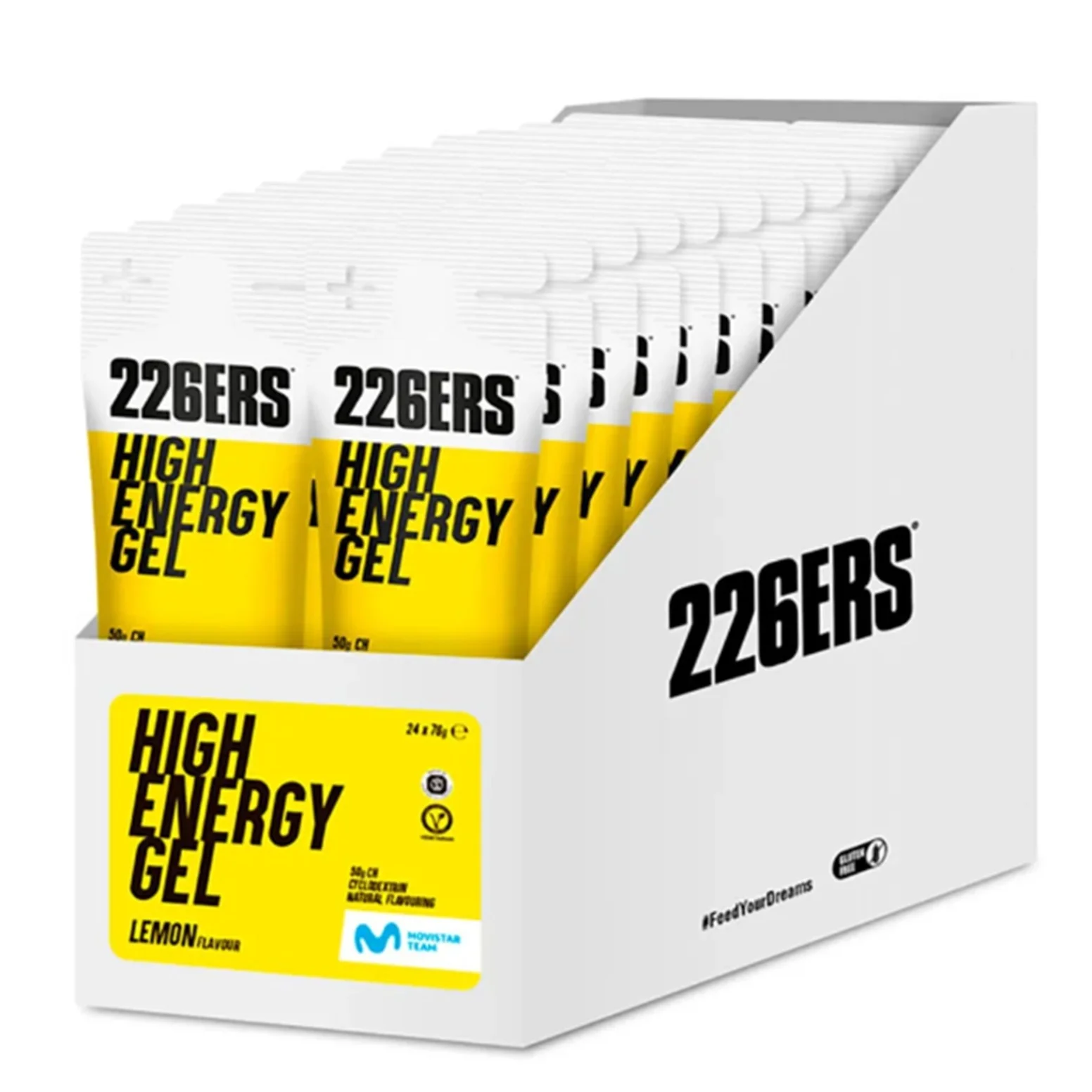 エイジ。 Kit com 24 Sachês 226ERS High Energy Gel 76g Limão – Suplemento de