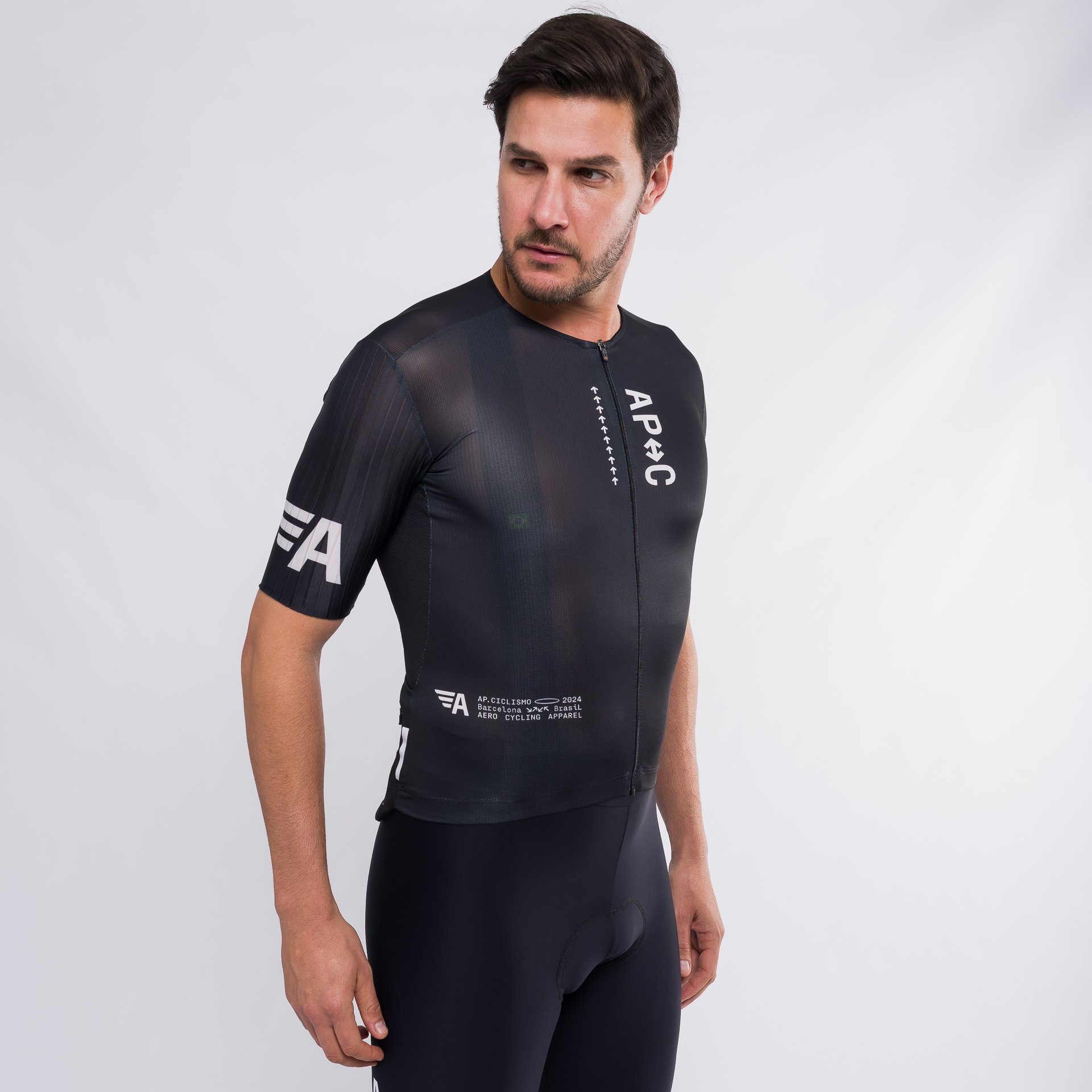 Camisa Marcio May Highline AAFF Aeroporto Ciclismo - Preto