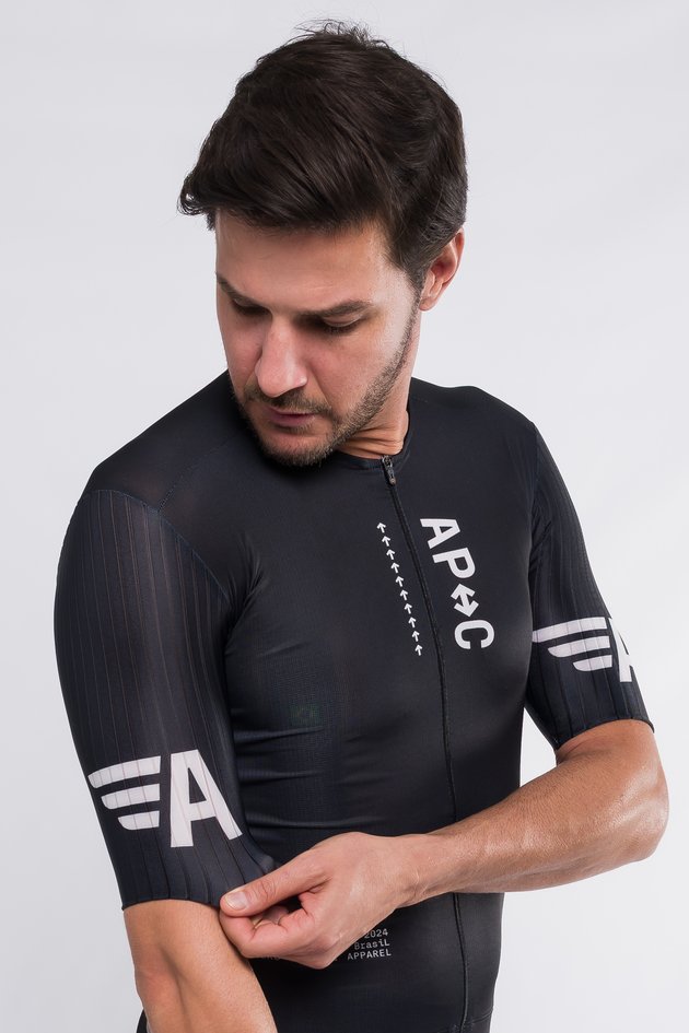 Camisa Marcio May Highline AAFF Aeroporto Ciclismo - Preto