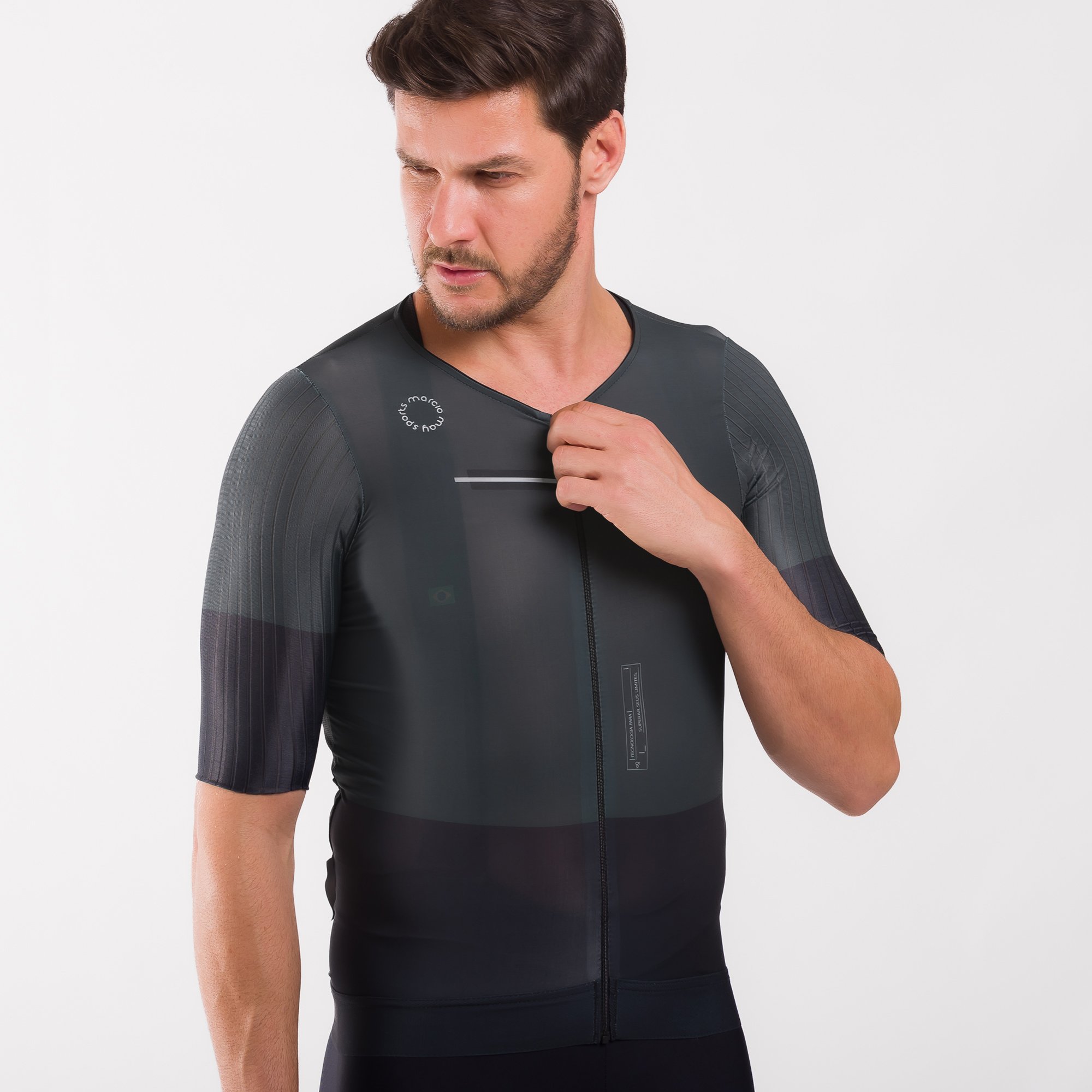 Camisa Ciclismo Márcio May New Pro Cinza - Cinza