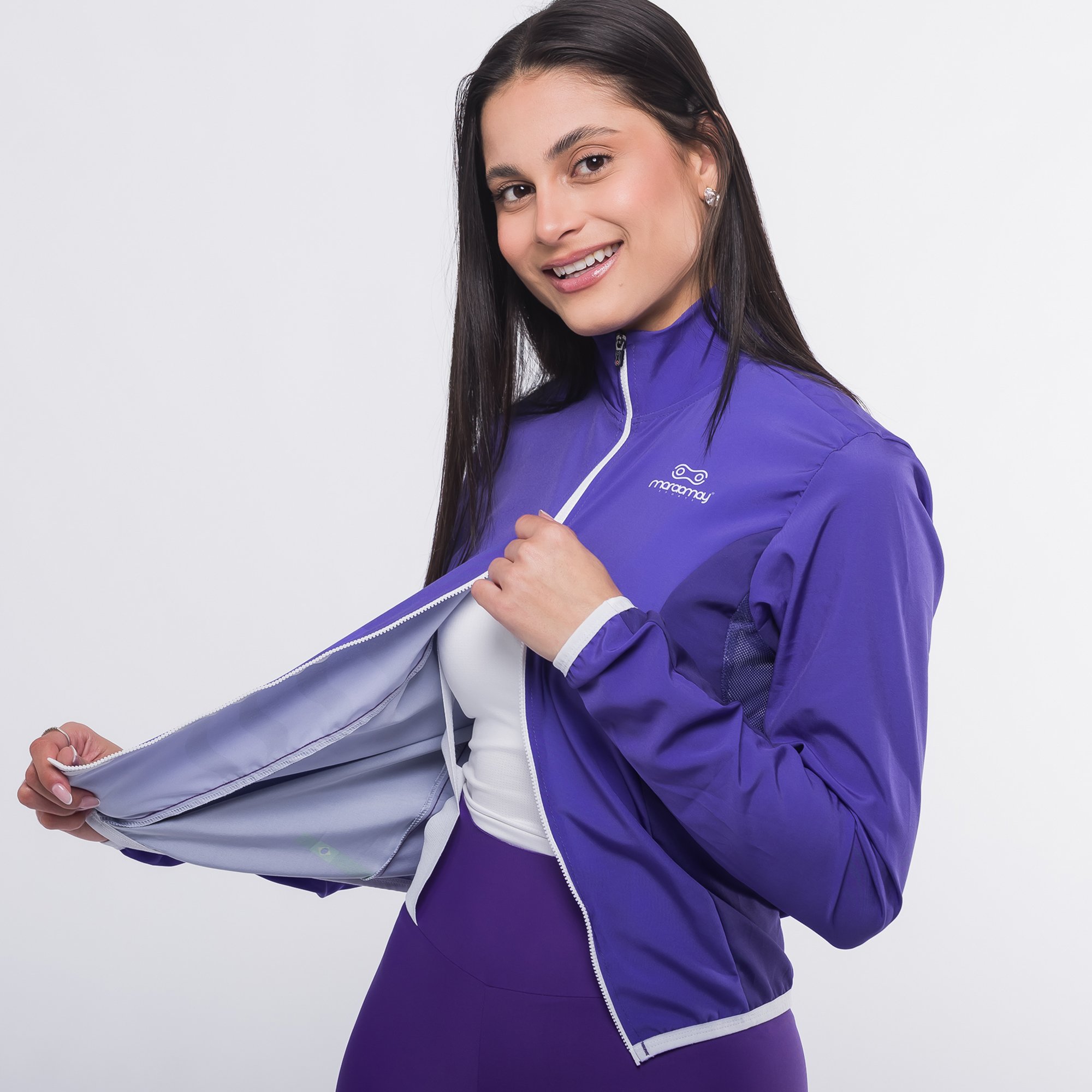 Jaqueta Corta Vento Marcio May Sport Feminina - Uva