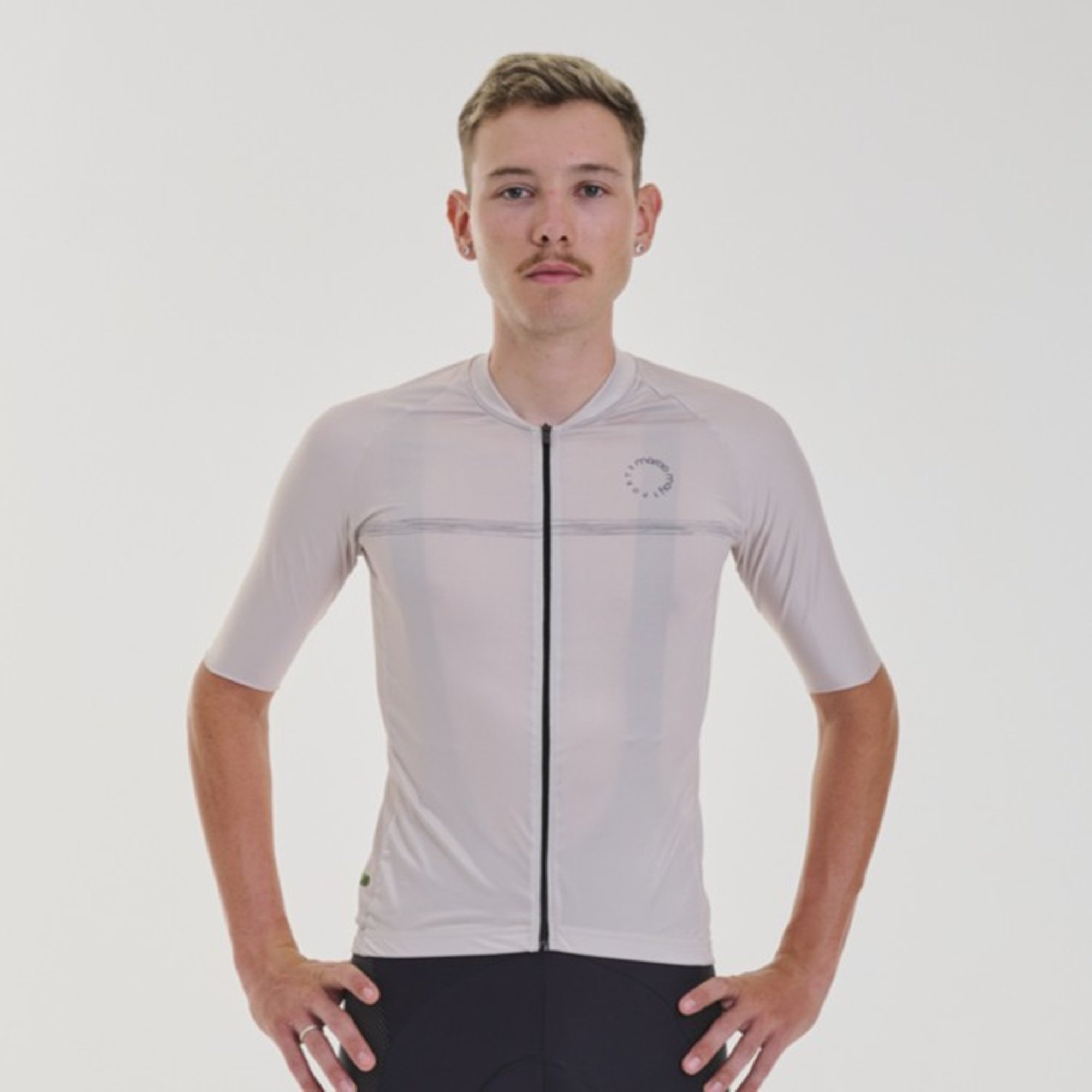 Camisa Ciclismo Masculina Marcio May New Sport Creme Corte a Laser
