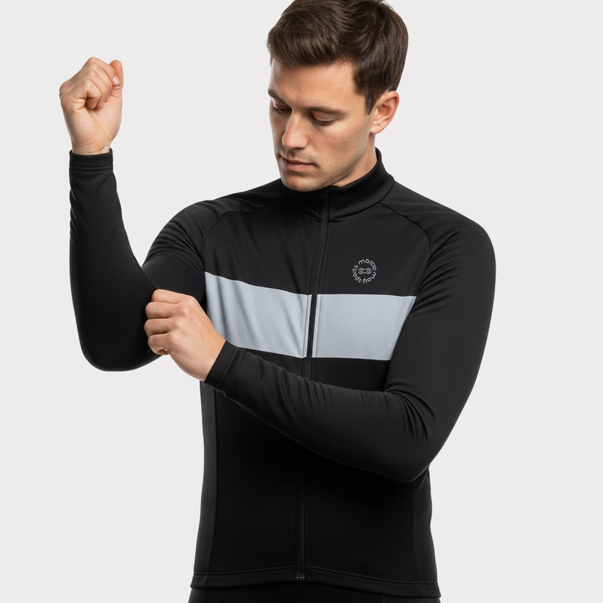 Camisa Ciclismo Manga Longa Marcio May Peluciada Preta