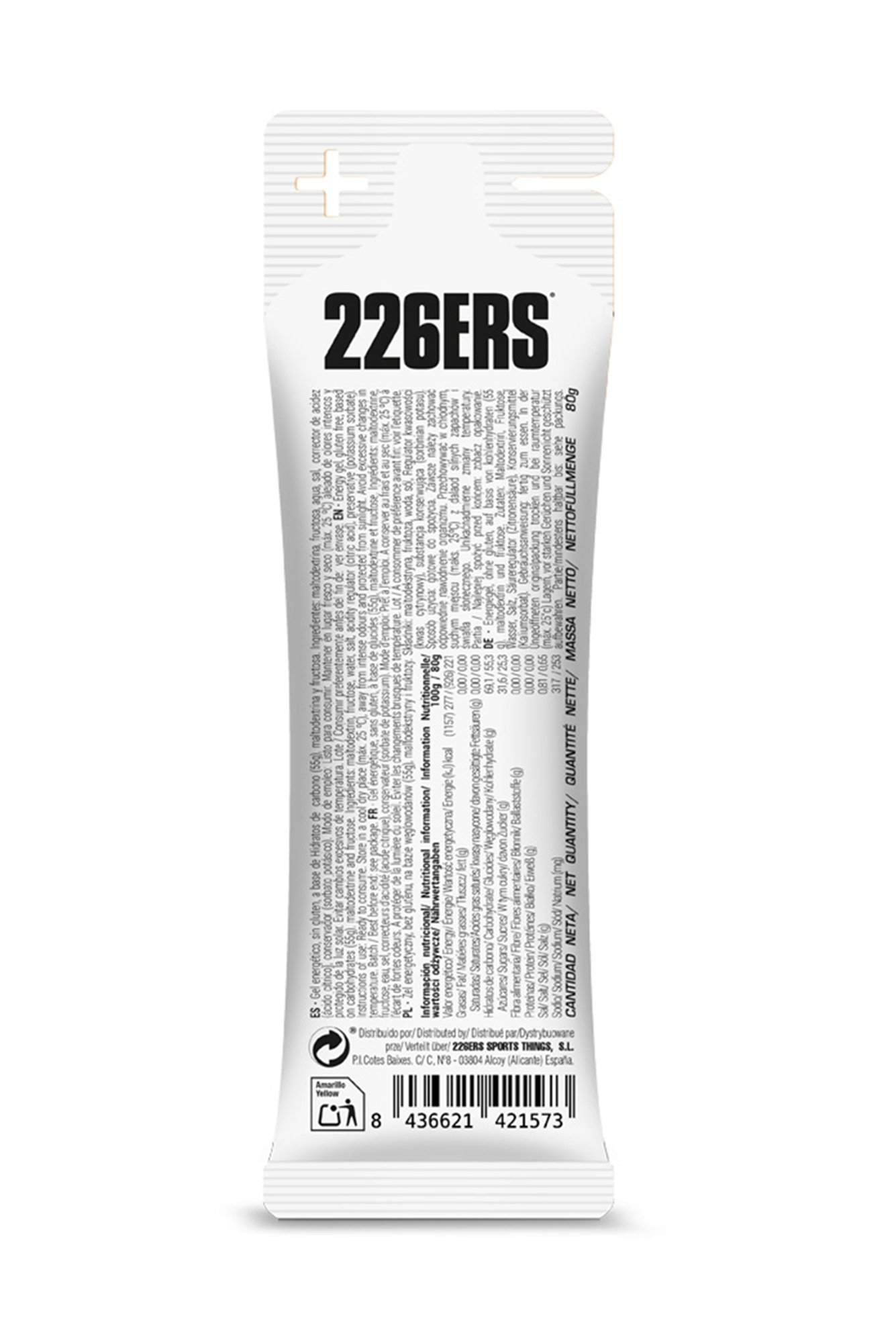 Gel de Carboidrato Gel 226ERS High Fructose 80 Gramas