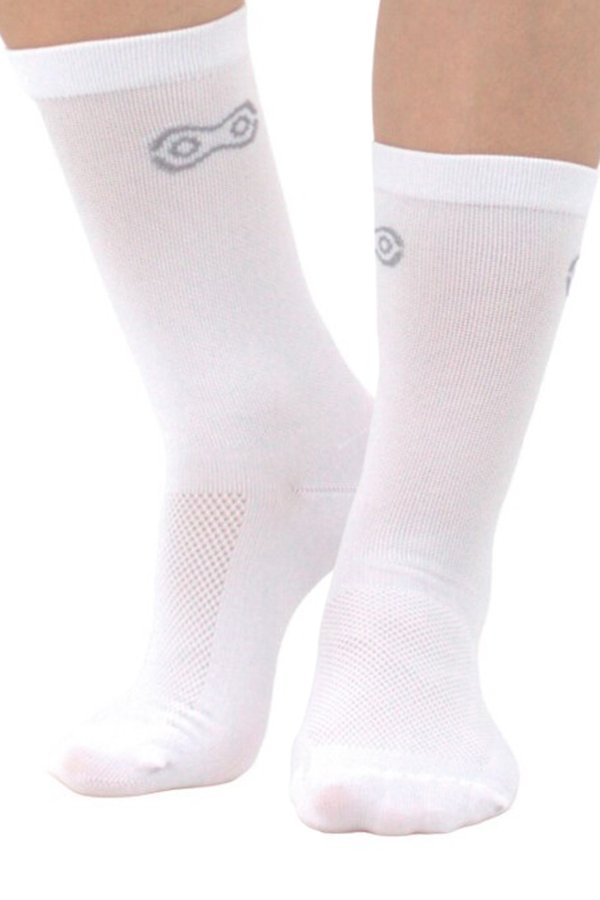 meia de ciclismo marcio may sports all white 1